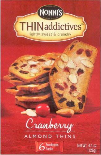 NONNI'S THINaddictives CRANBERRY ALMOND THINS (image for) NONNI'S THINaddictives CRANBERRY ALMOND THINS
