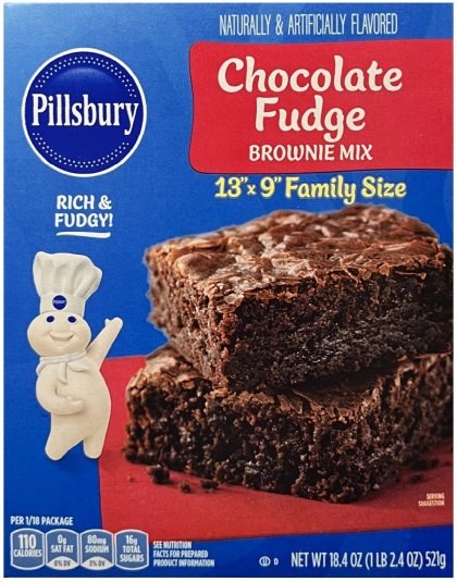 (image for) PILLSBURY CHOCOLATE FUDGE BROWNIE MIX