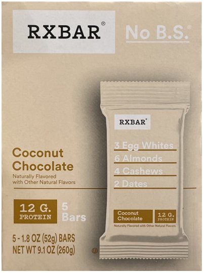 RXBAR COCONUT CHOCOLATE PROTEIN BAR (image for) RXBAR COCONUT CHOCOLATE PROTEIN BAR
