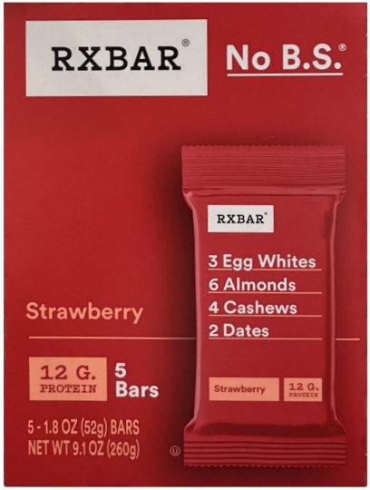 RXBAR STRAWBERRY PROTEIN BAR (image for) RXBAR STRAWBERRY PROTEIN BAR
