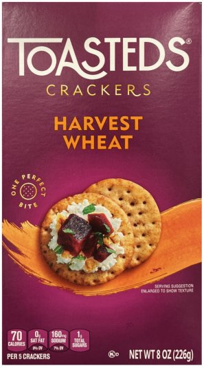 (image for) TOASTEDS HARVEST WHEAT CRACKERS