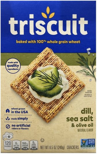 TRISCUIT DILL, SEA SALT & OLIVE OIL CRACKERS (image for) TRISCUIT DILL, SEA SALT & OLIVE OIL CRACKERS